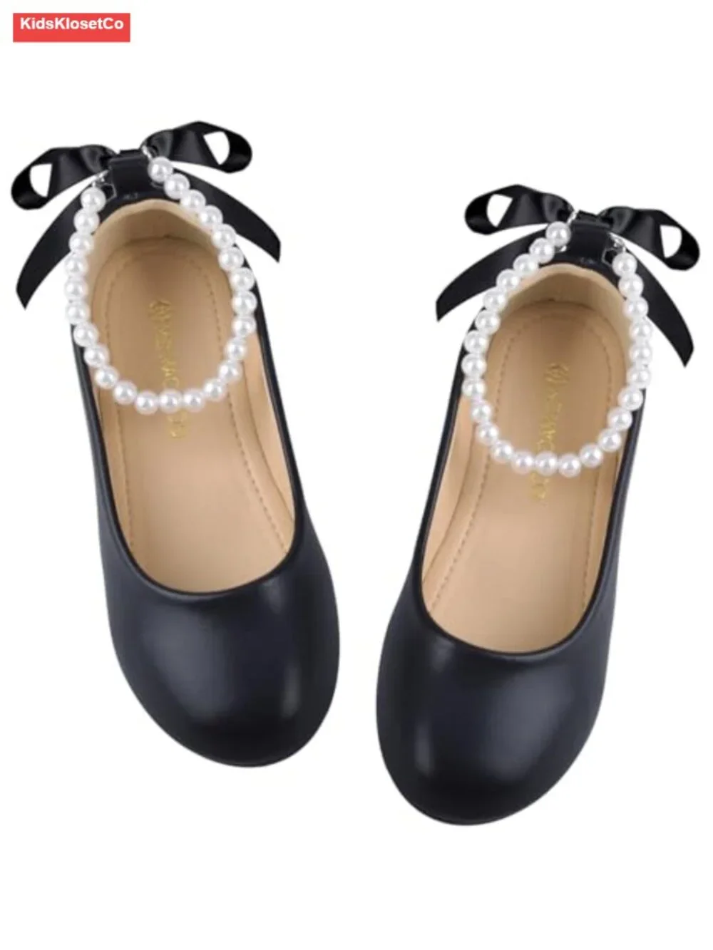 Girls Ballet Flats Glitter Mary Jane Dress Shoes with Elastic Straps